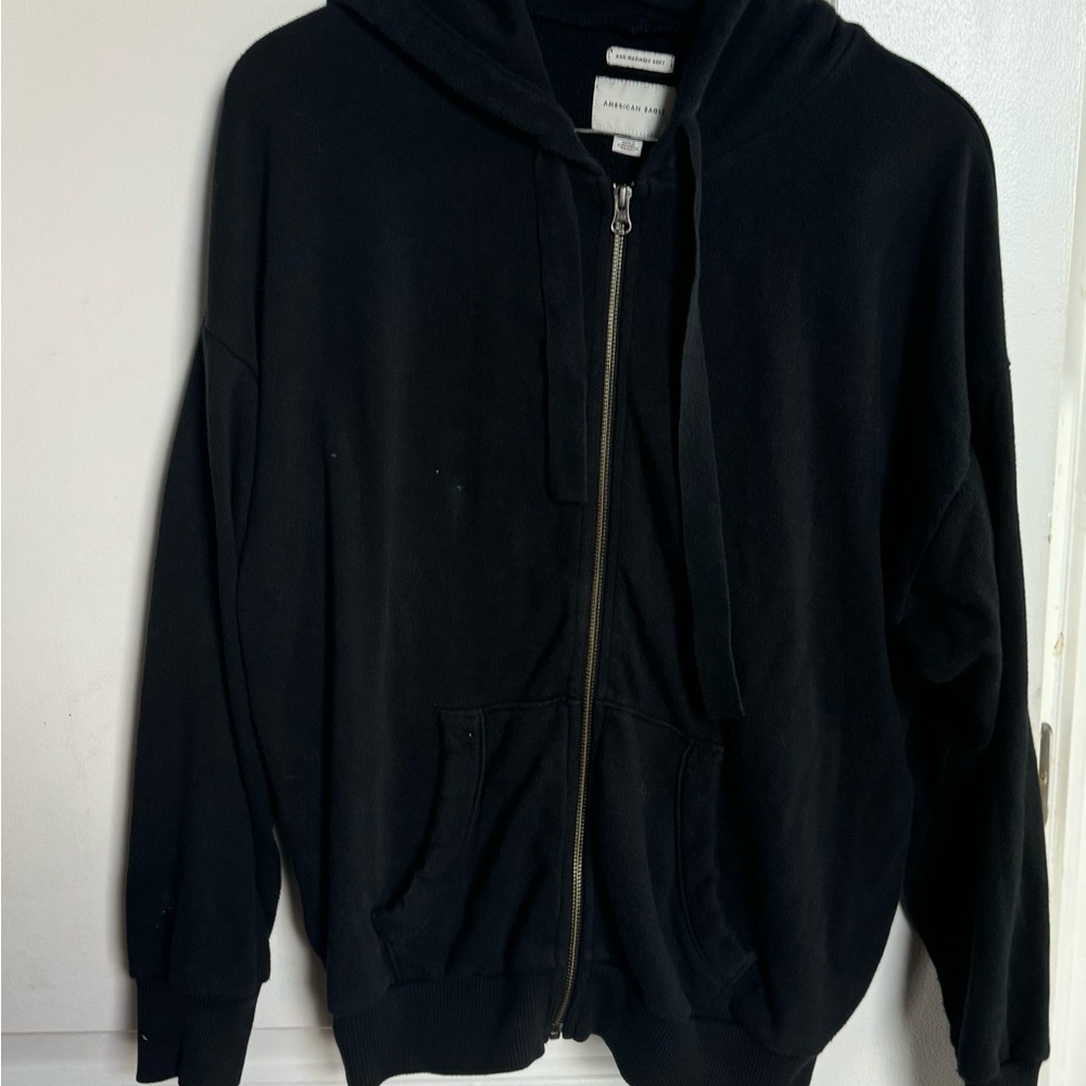 American Eagle Outfitters Charcoal Fleece Jacket